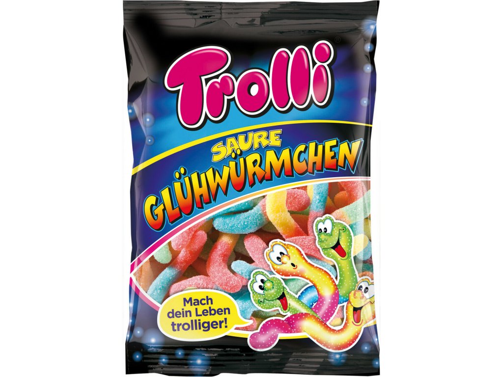 TROLLI KYSELÝ ČERVÍK Saur Gluhwurmchen 200g 18ks