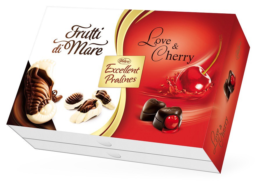 VOBRO EXCELLENT Pralines dvoupatrová  338g 6ks