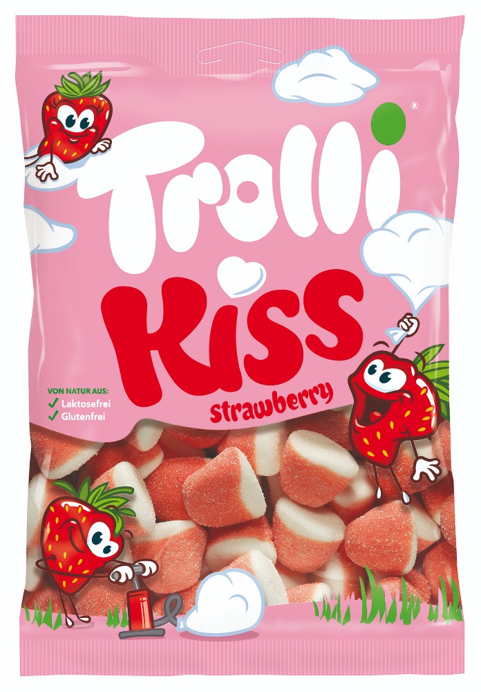 Trolli KISS strawberry 200g 15ks