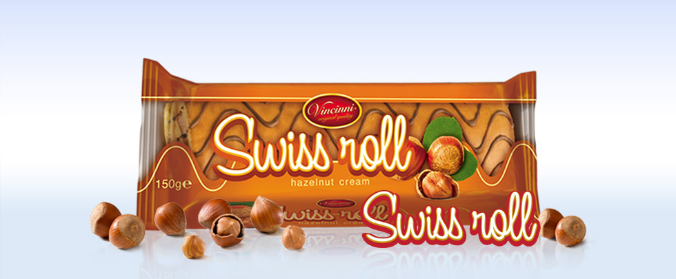 Vincinni Swiss roll 150g hazelnut 16ks