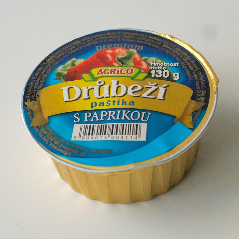 Drůbeží paštika s paprikou 130g 12ks