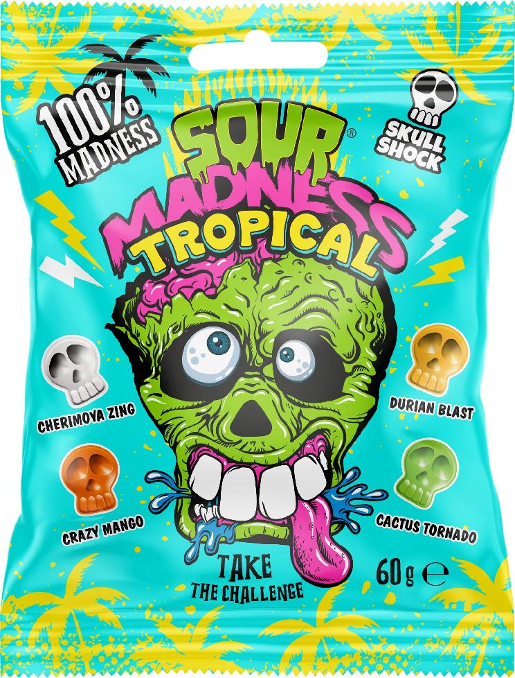 Argo SOUR MADNESS TROPICAL extra kyselé bonbony 60g 10ks