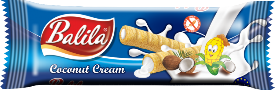 BALILA kukuřičná trub.s krémem s příchutí kokos 18g 48ks