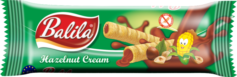 BALILA kukuřičná trub.s krémem s příchutí ořech 18g 48ks