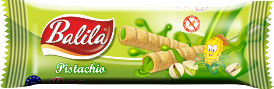 BALILA kukuřičná trub.s krémem s příchutí pistácie 18g 48ks