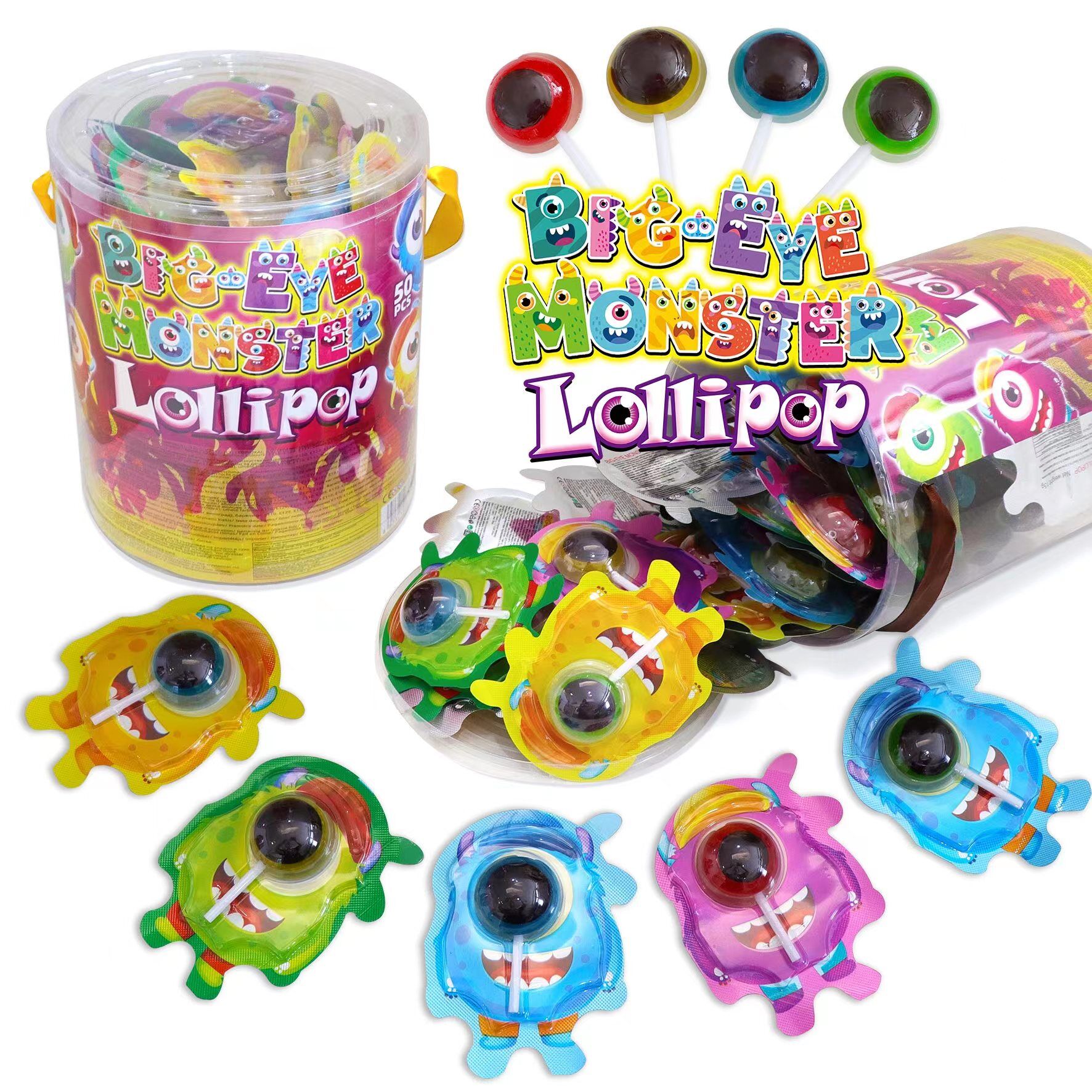 BIG EYE OČI MONSTER LOLLIPOPS 15g 50ks