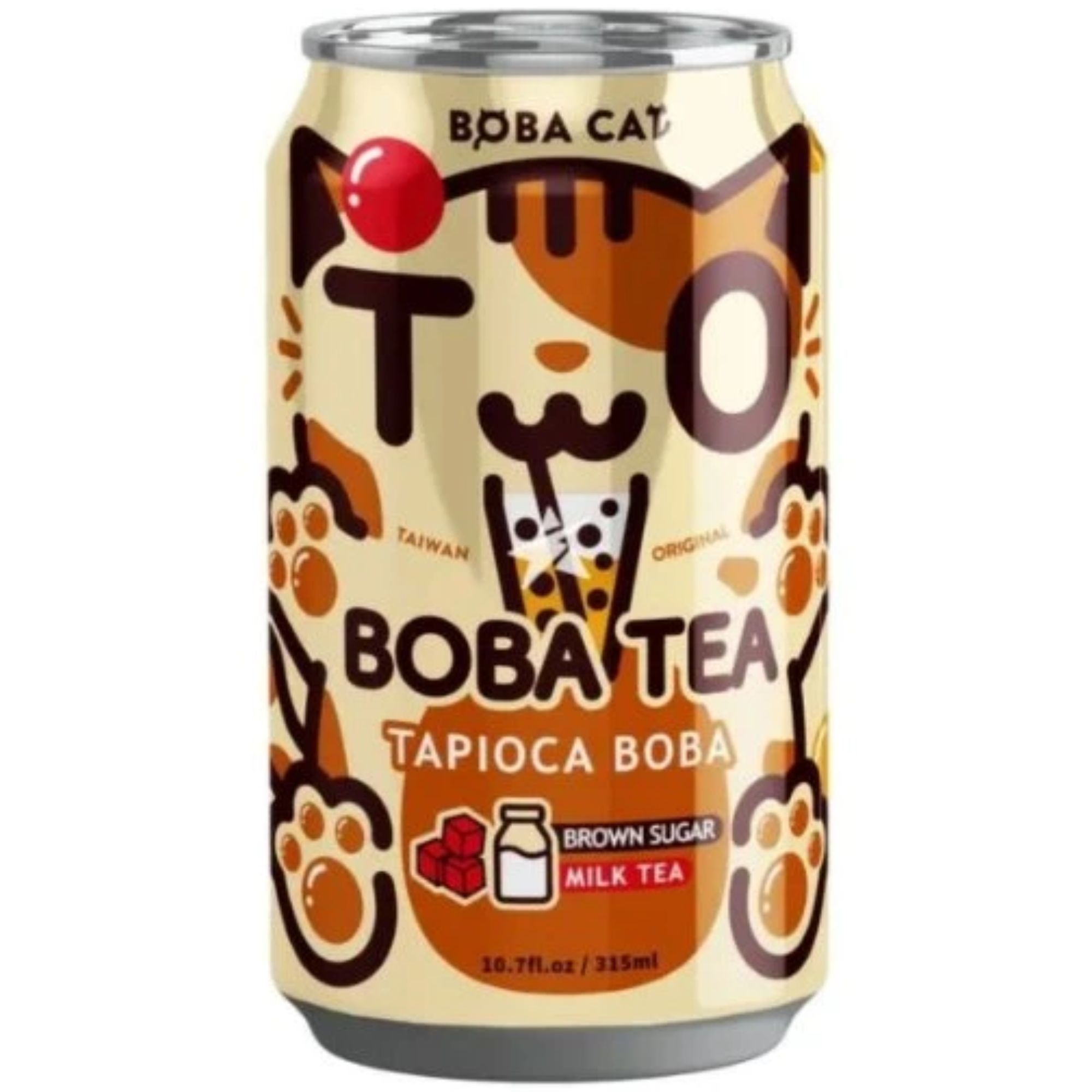 Boba Cat Brown Sugar Tapioca Bubble Tea 315m 24ks