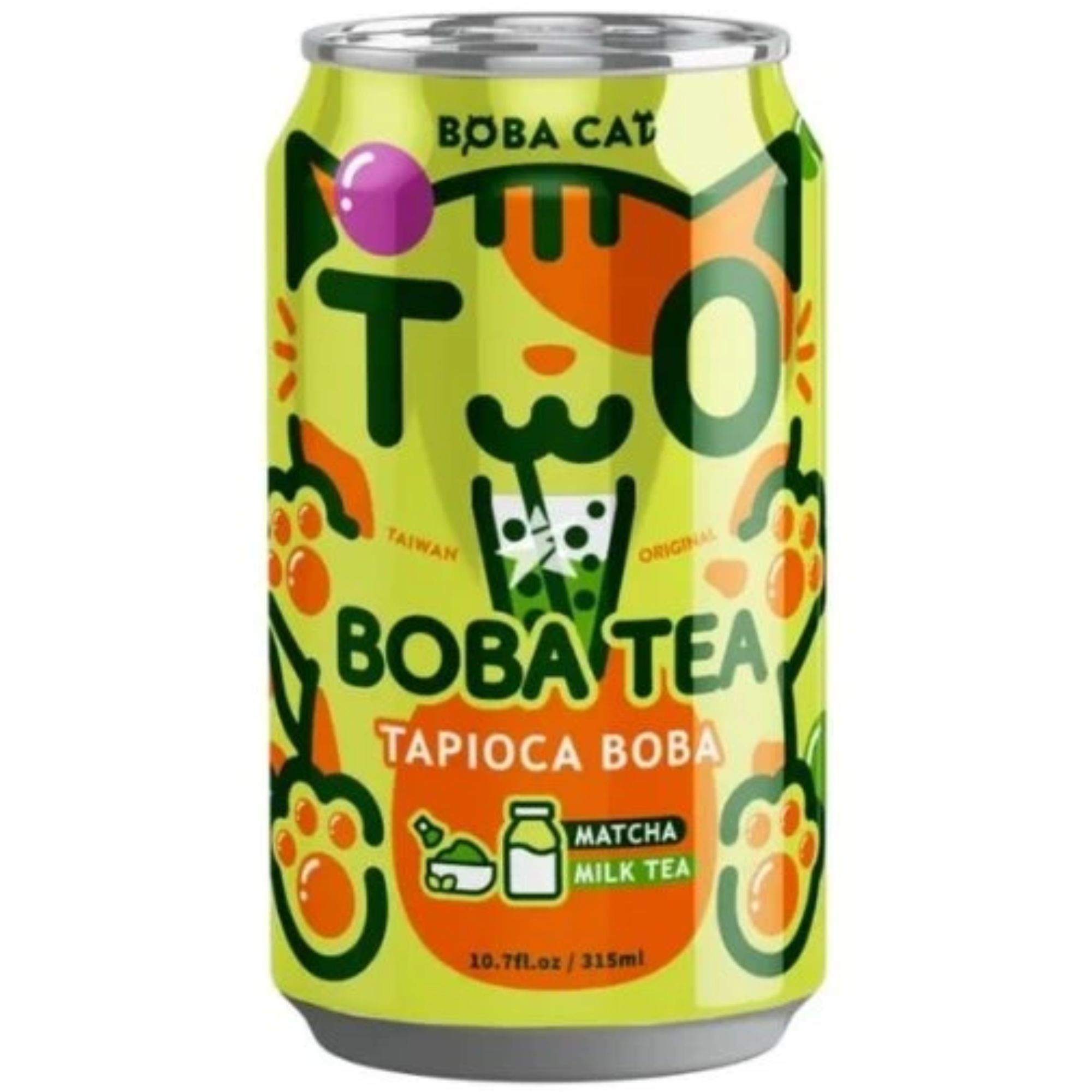 Boba Cat Matcha Bubble Tea 315ml 24ks