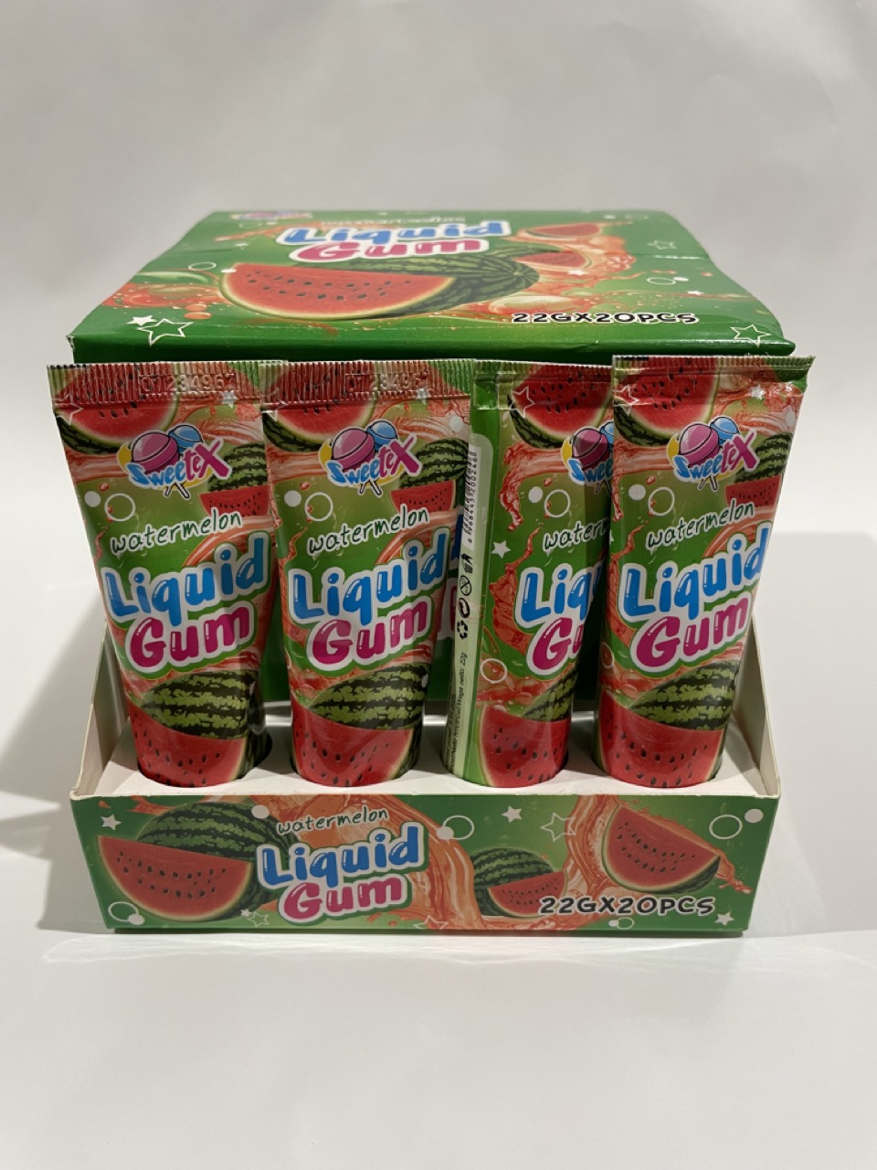 Bubble gum liquid in tube watermelon (KF) 22g 20ks
