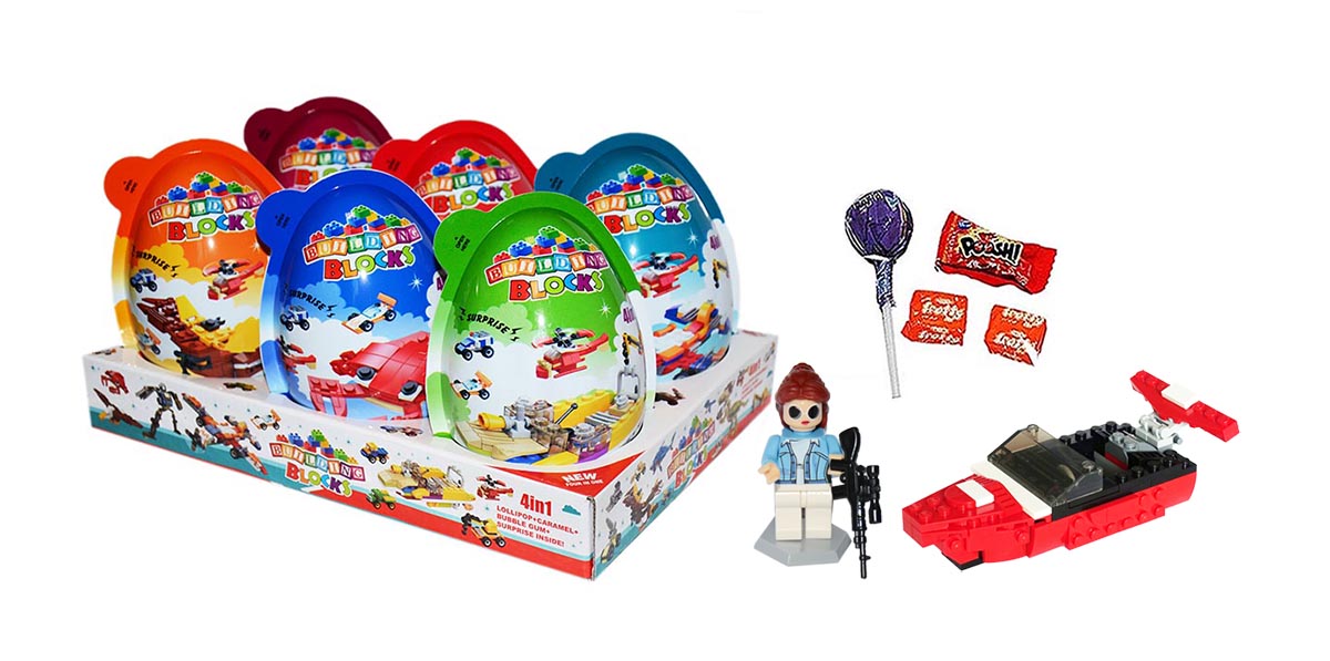 BUILDING BLOCKS PLASTIC EGGS 20g 6ks