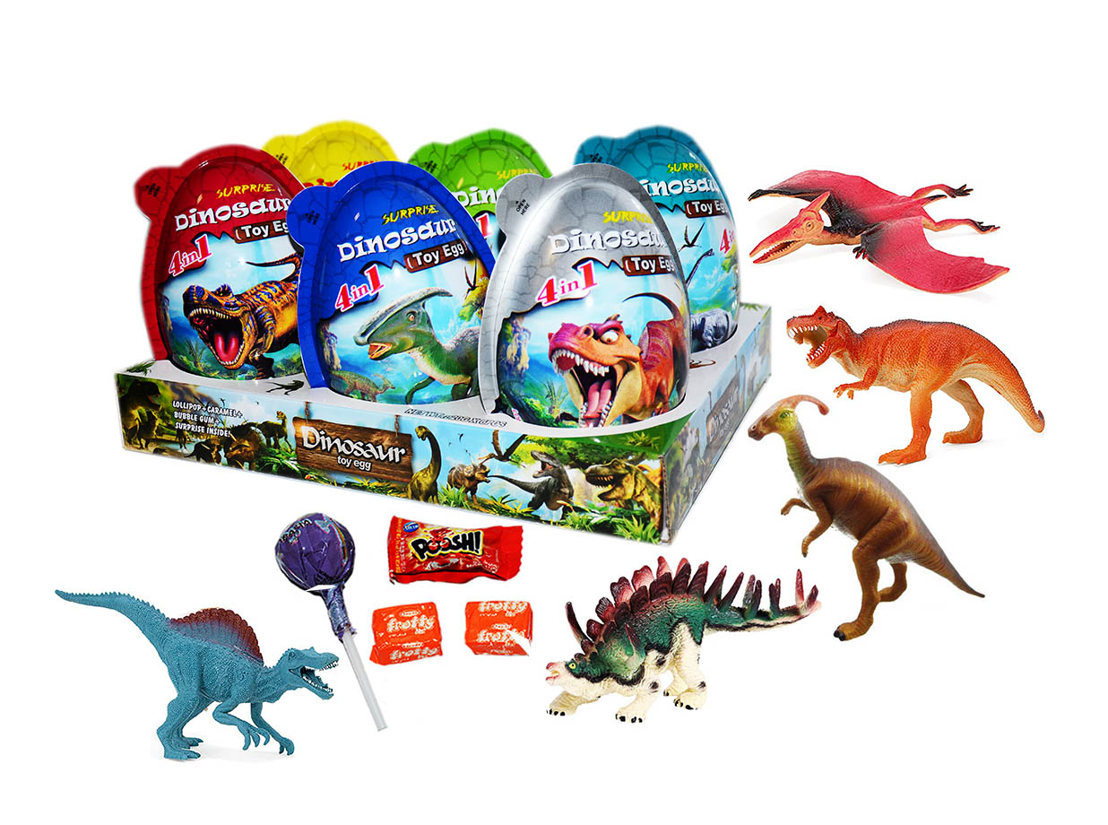 NEW PLASTIC DINOSAUR EGGS 20g 6ks