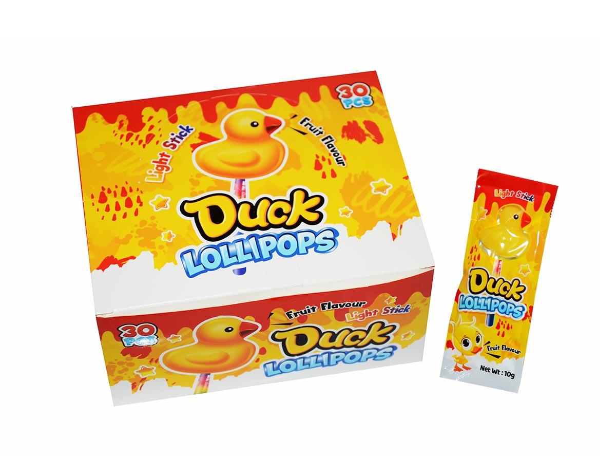 DUCK WITH LIGHT LOLLIPOP 10g 30ks