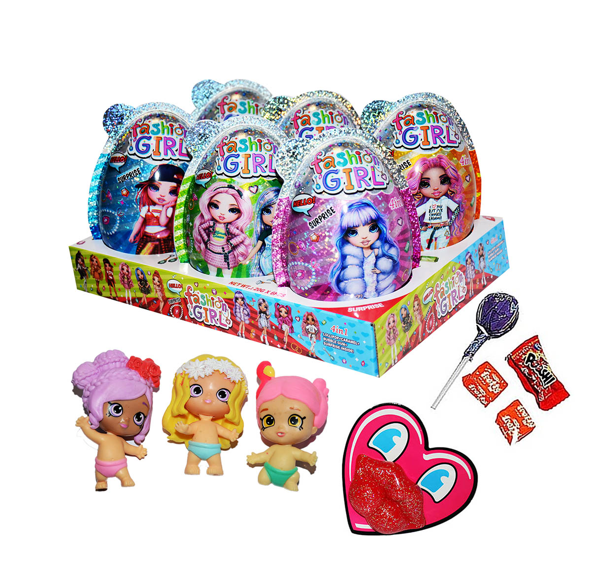 FASHION GIRL PLASTIC EGGS 20g 6ks