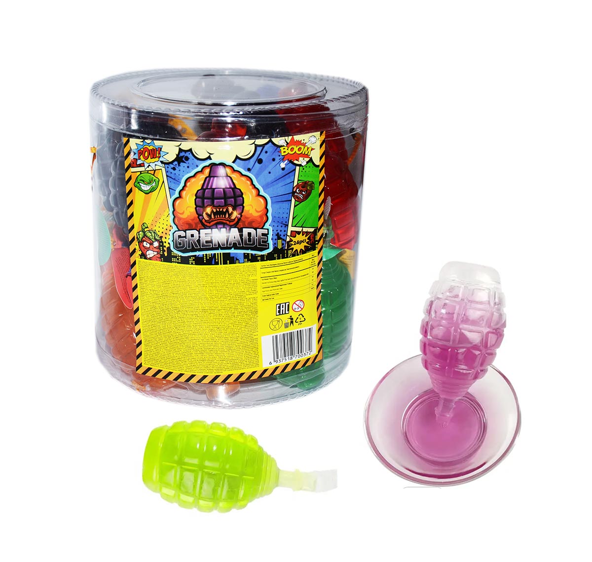 GRENADE JELLY CANDY 70g 24ks