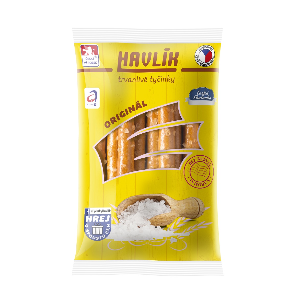 HAVLÍK rv.tyčinky se sýrem a solí ORIGINÁL 90g 30ks