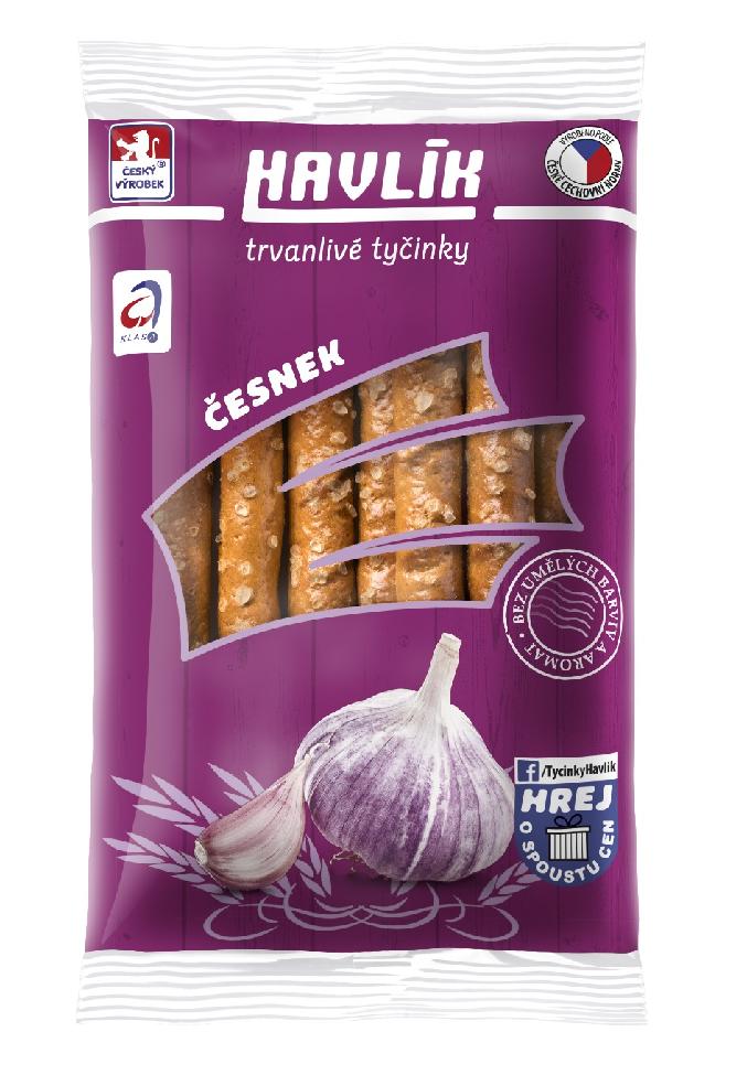 HAVLÍK Trv.tyčinky se sýrem a solí – ČESNEK 90g 30ks