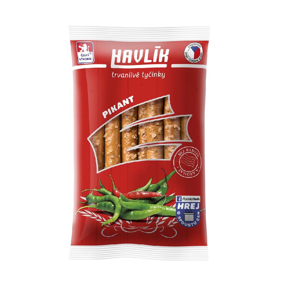 HAVLÍK Trv.tyčinky se sýrem a solí – PIKANT 90g 30ks