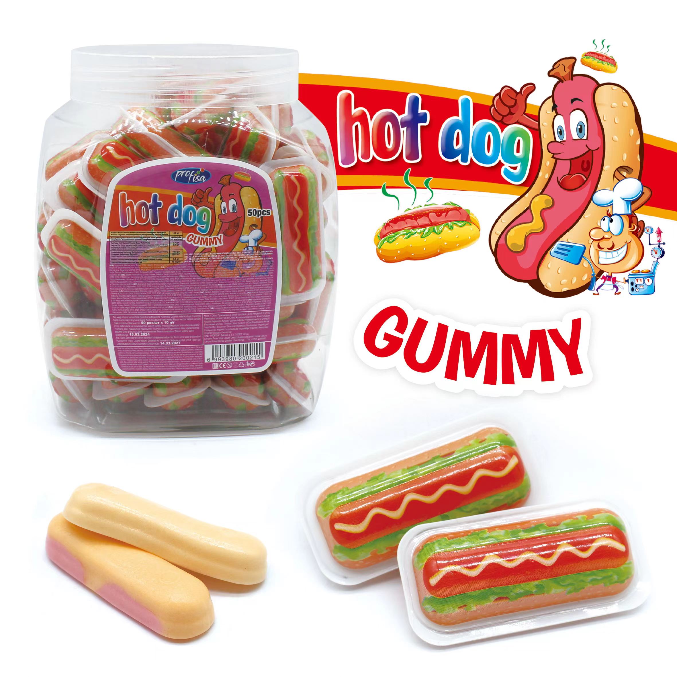 HOT DOG GUMMY 10g 50ks