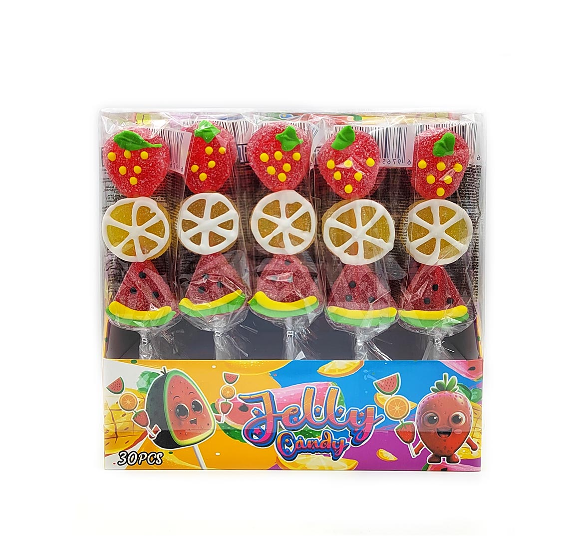 JAHODA+ORANGE+MELOUN Jelly Candy 50g 30ks