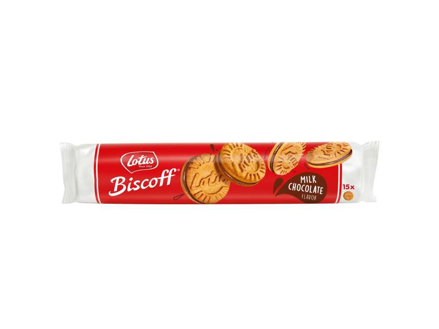 LOTUS Biscoff sušenky s mléčnou čokoládou 150g 9ks