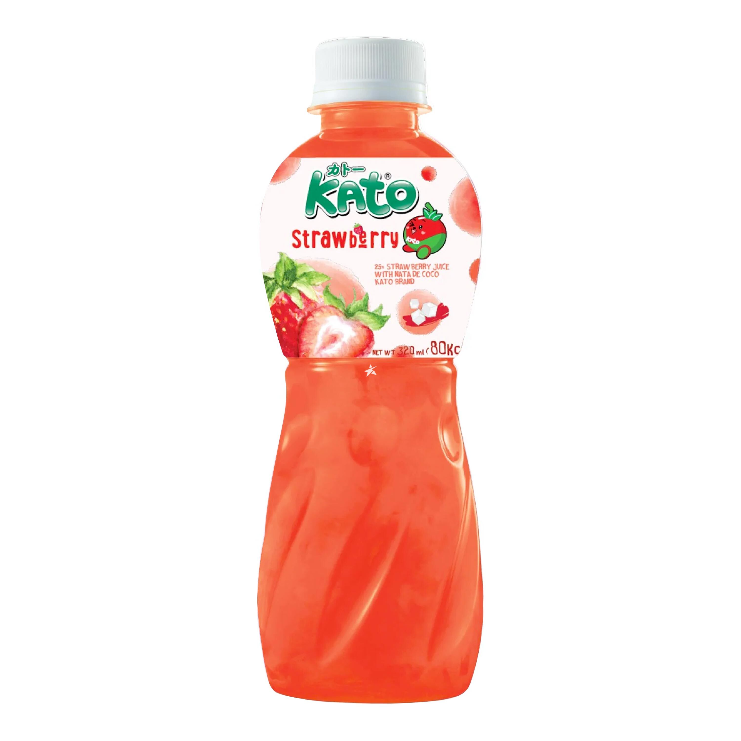 KATO STRAWBERRY JUICE WITH NATA DE COCO JELLY 320ml 24ks