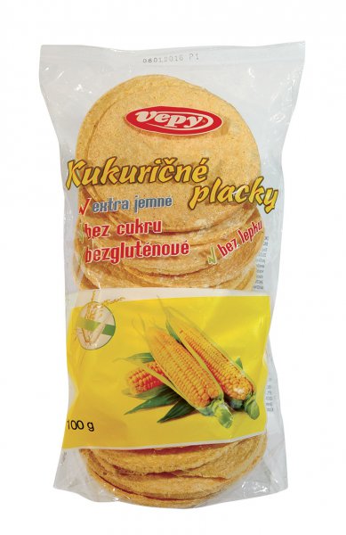 KUKUŘIČNÉ placky bezlepkové 100g 21ks