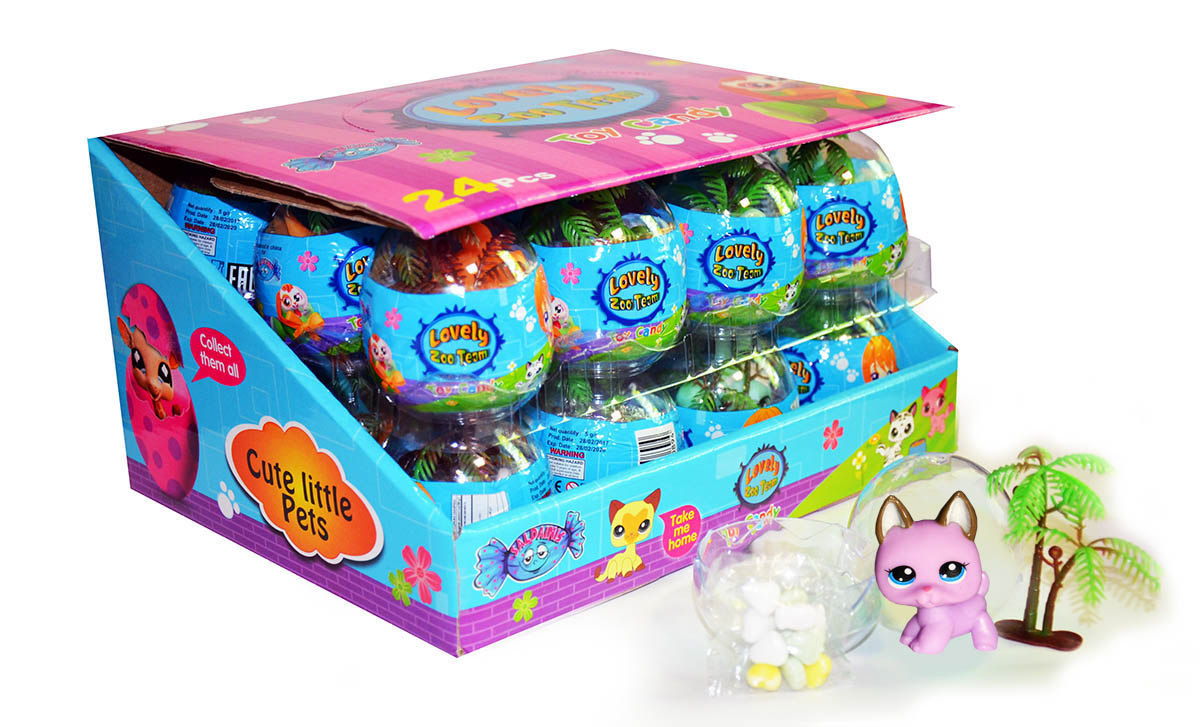 LOVELY ZOO TEAM IN PLASTIC EGG   5g 24ks