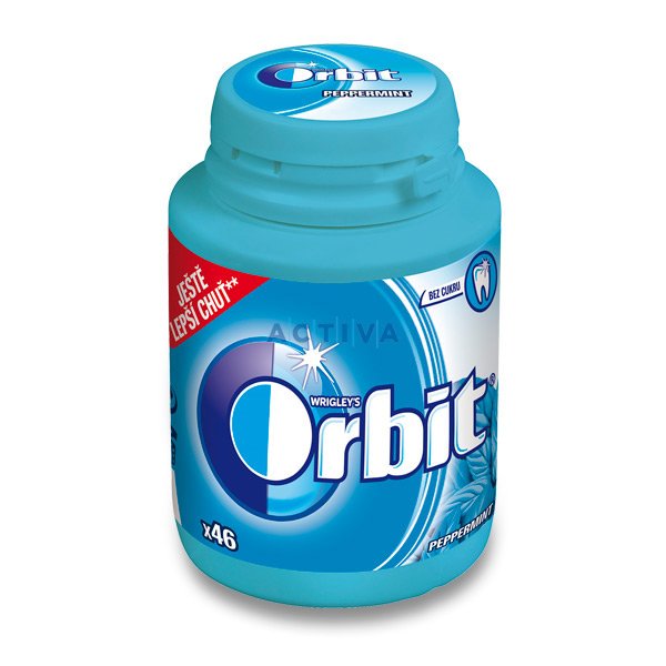 ORBIT MODRÁ peppermint 46 žvýkaček v dóze 64g 6ks