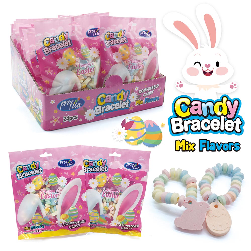 MIX FLAVOR CANDY BRACELET 68g 24ks