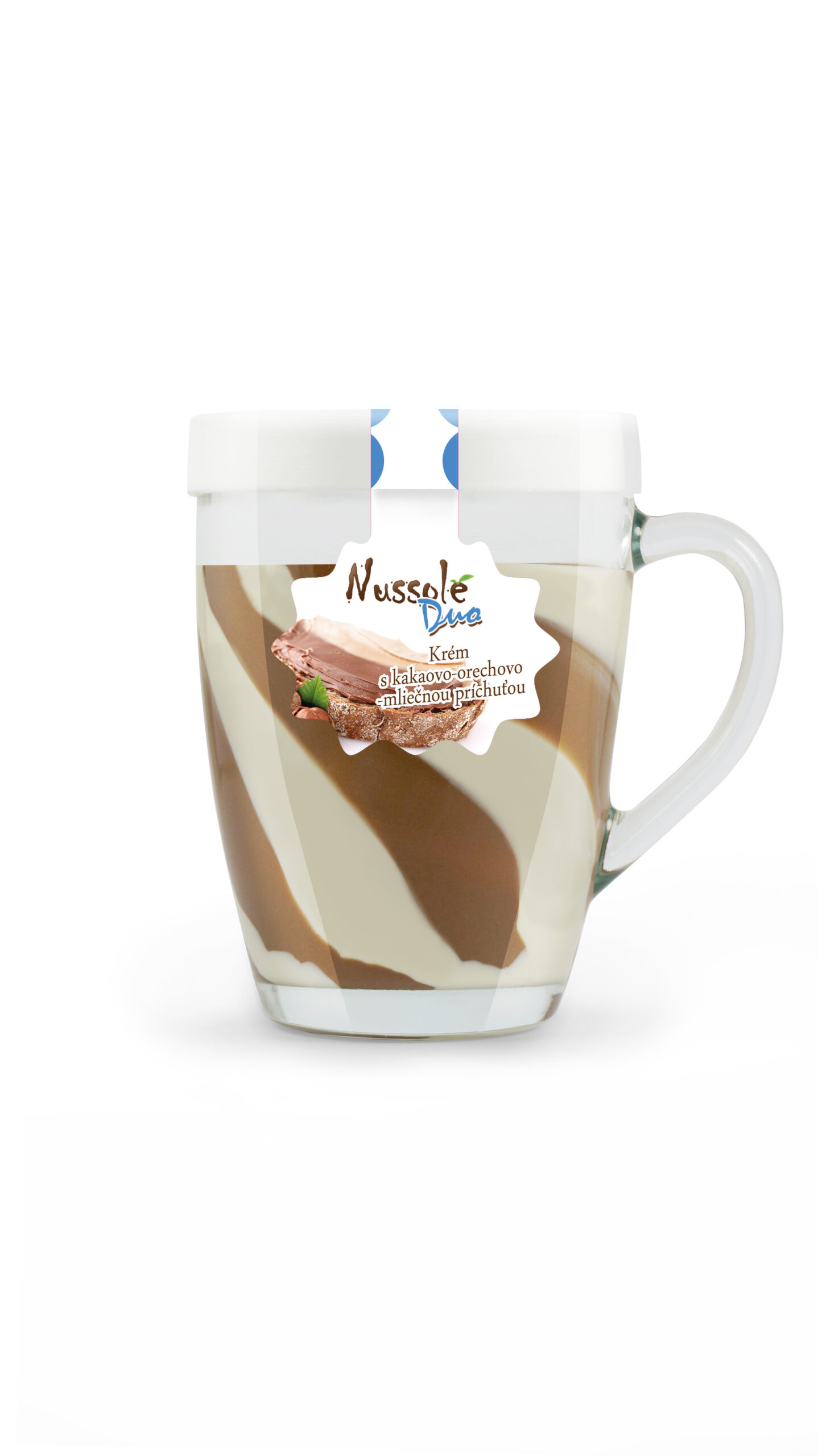 Nussole DUO krém kakao-ořech-mléko (sklo) 300g 6ks