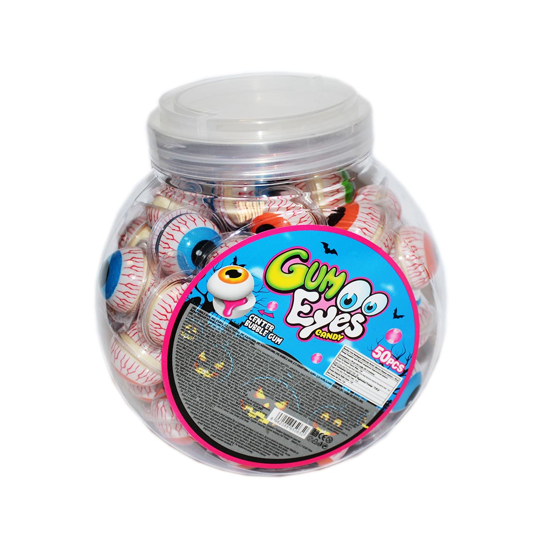 OČI EYES BUBBLE GUM WITH CENTERFILL 13g 50ks