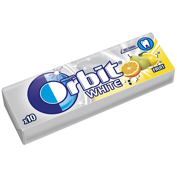 Orbit WHITE FRUIT dražé 14g 30ks
