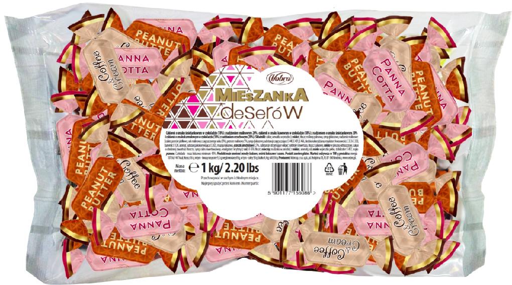 Mix of Desserts Panna cotta, Coffe cream, Peanut Butter 1kg 6ks