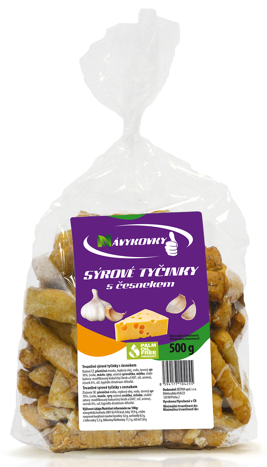 PROSKOVICKÉ ŠPALÍKY ČESNEK 500g 10ks