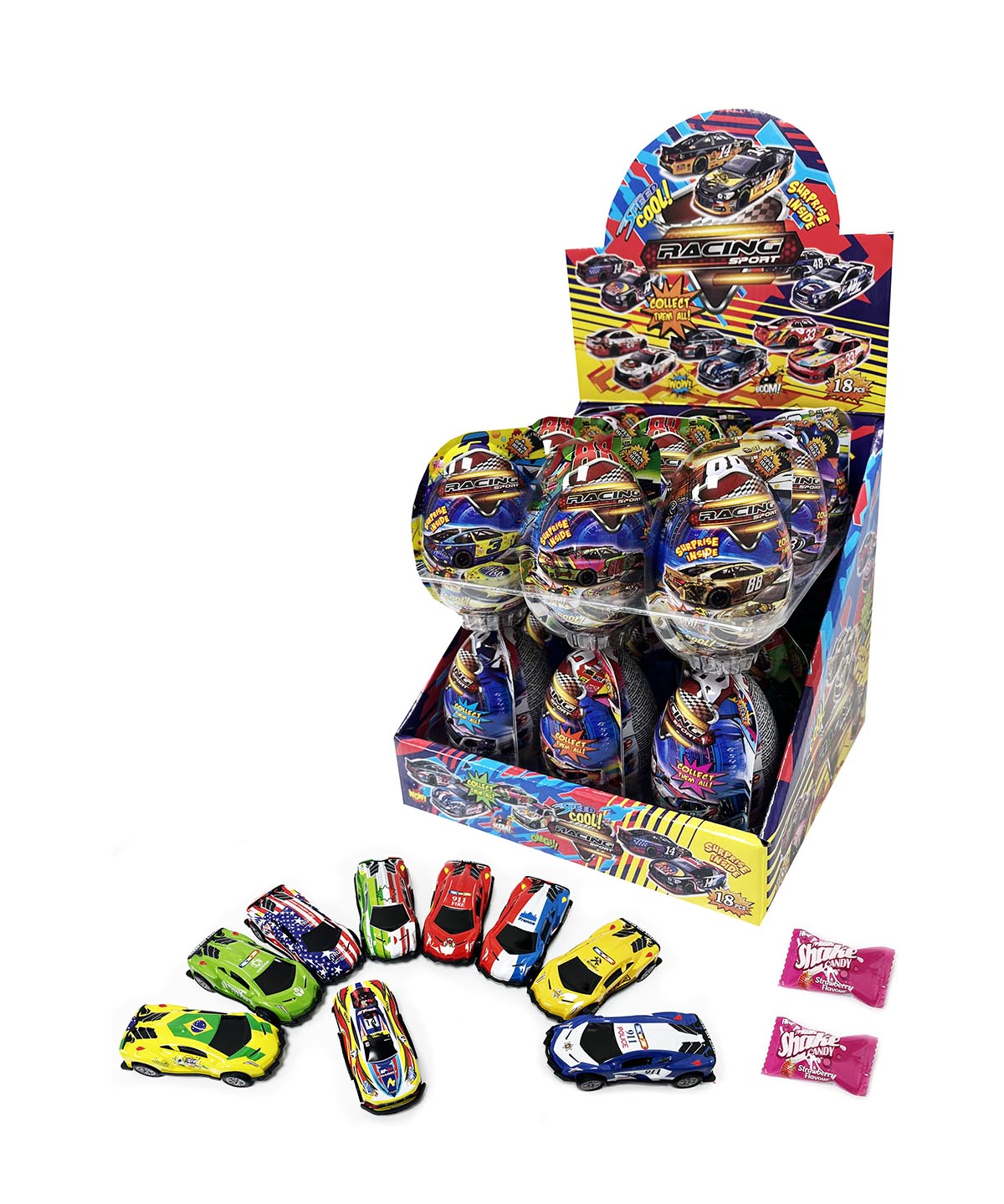 RACING SPORT PLASTIC EGGS 9.3 CM 5g 18ks