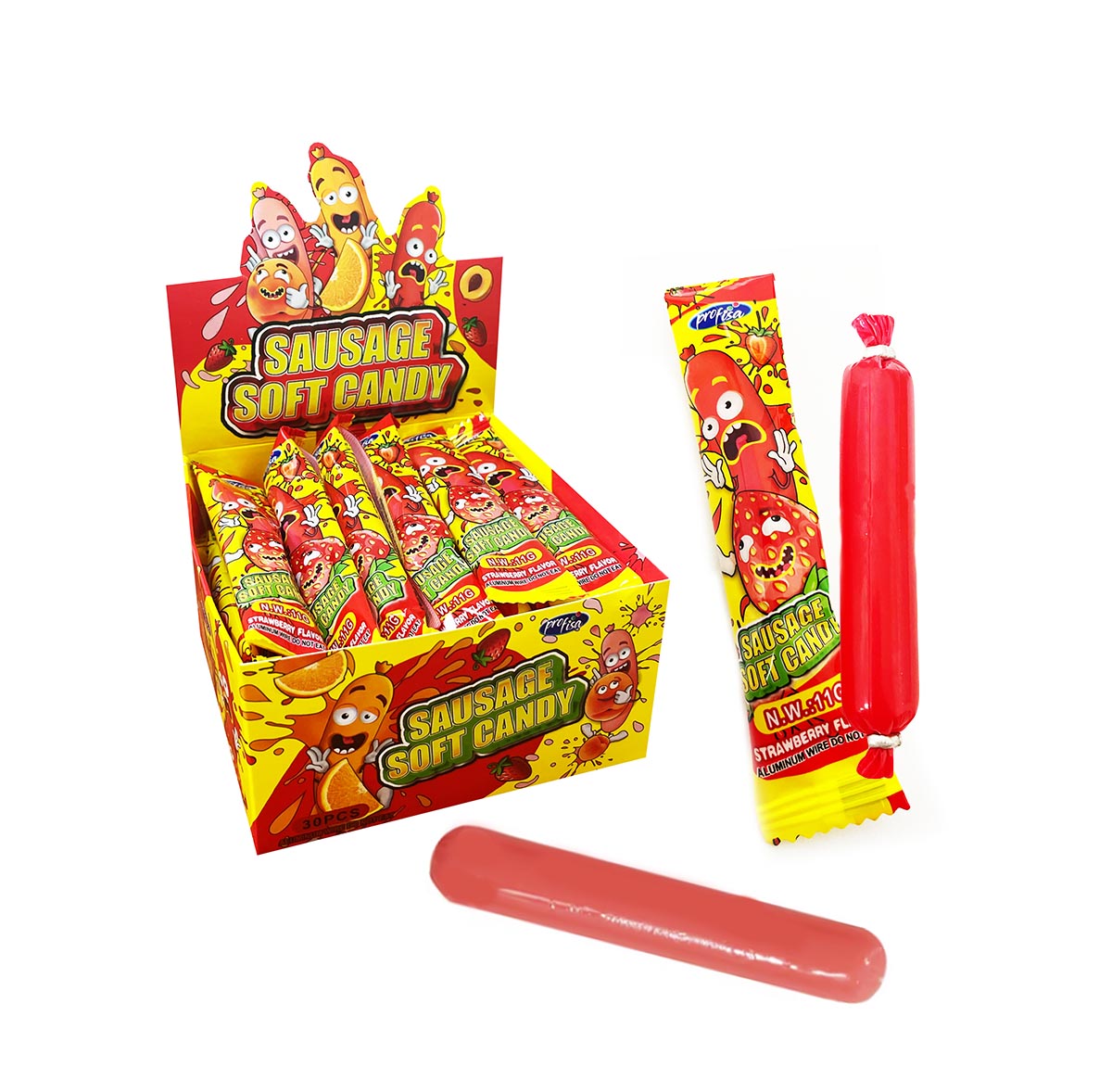 SAUSAGE SOFT CANDY 11g 30ks