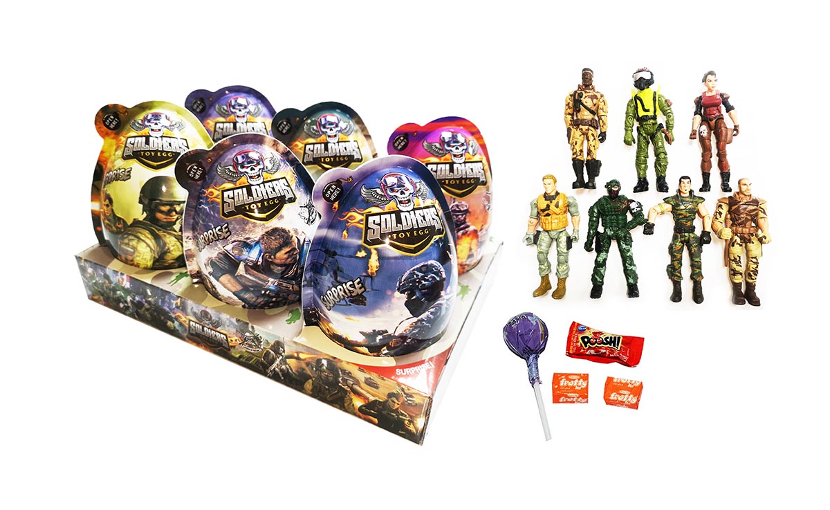 SOLDIERS PLASTIC EGGS 20g 6ks