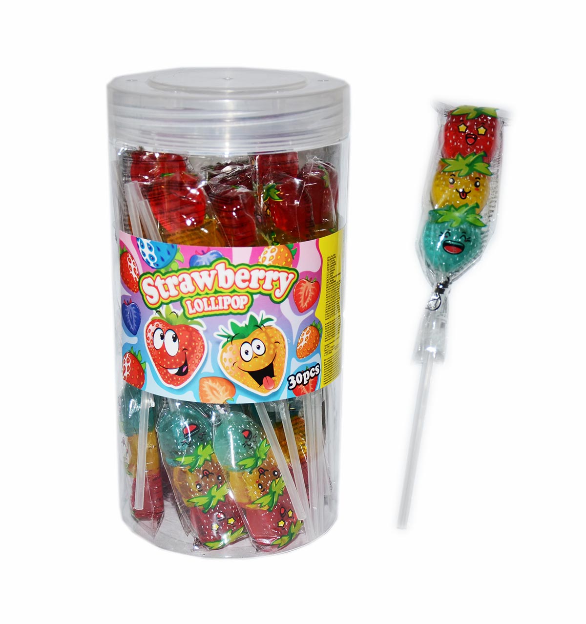 STRAWBERRY LOLLIPOP 15g 30ks