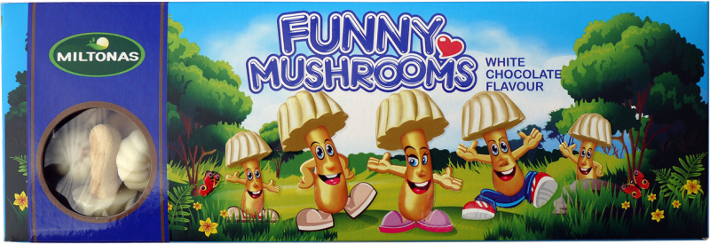 Veselé hříbečky s bílou čokoládou 170g 25ks