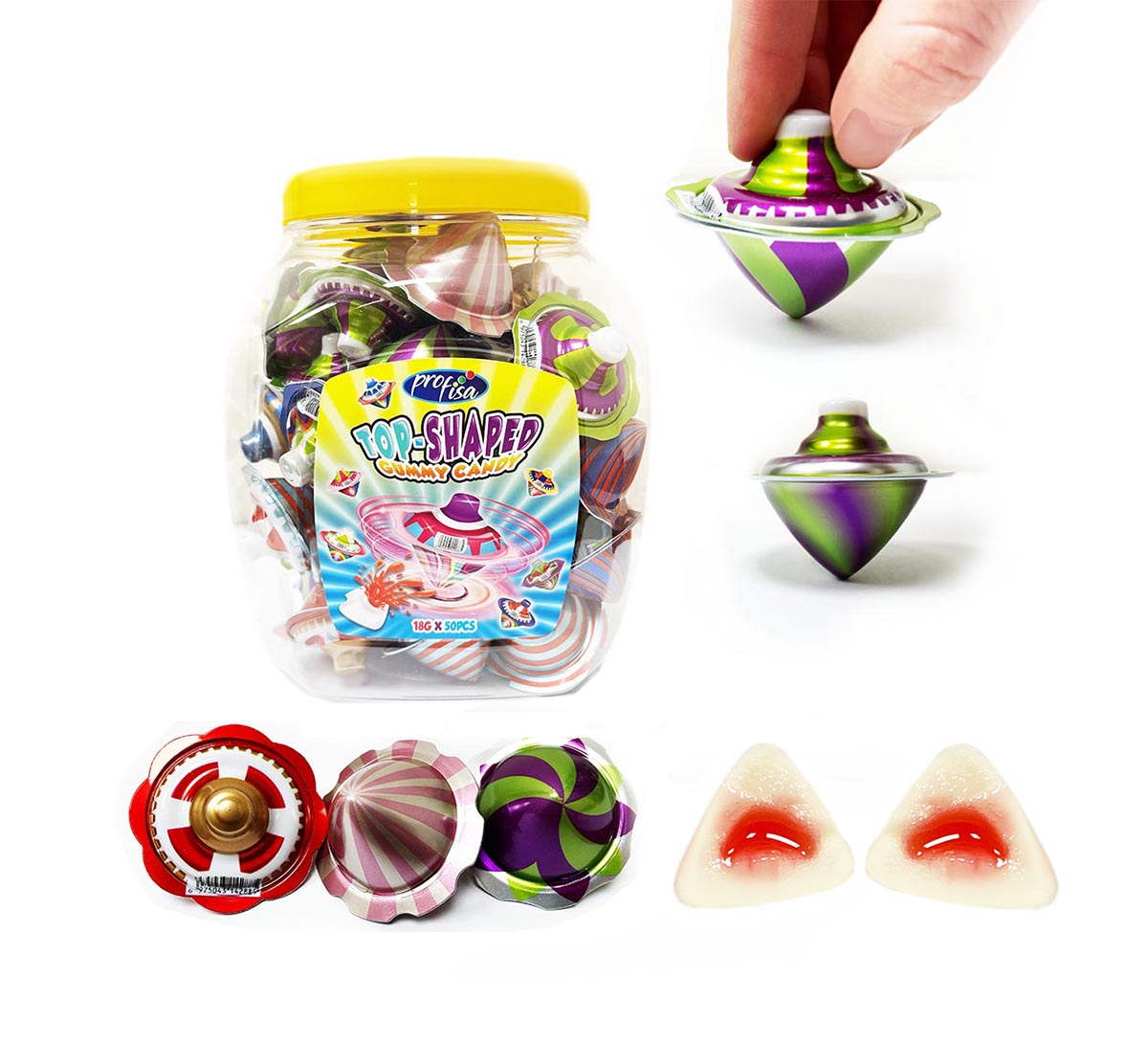 TOP SHAPED GUMMY CANDY 18g 50ks