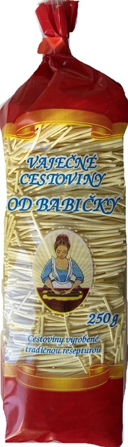 Vaječné nudle těstoviny od babičky 250g 40ks