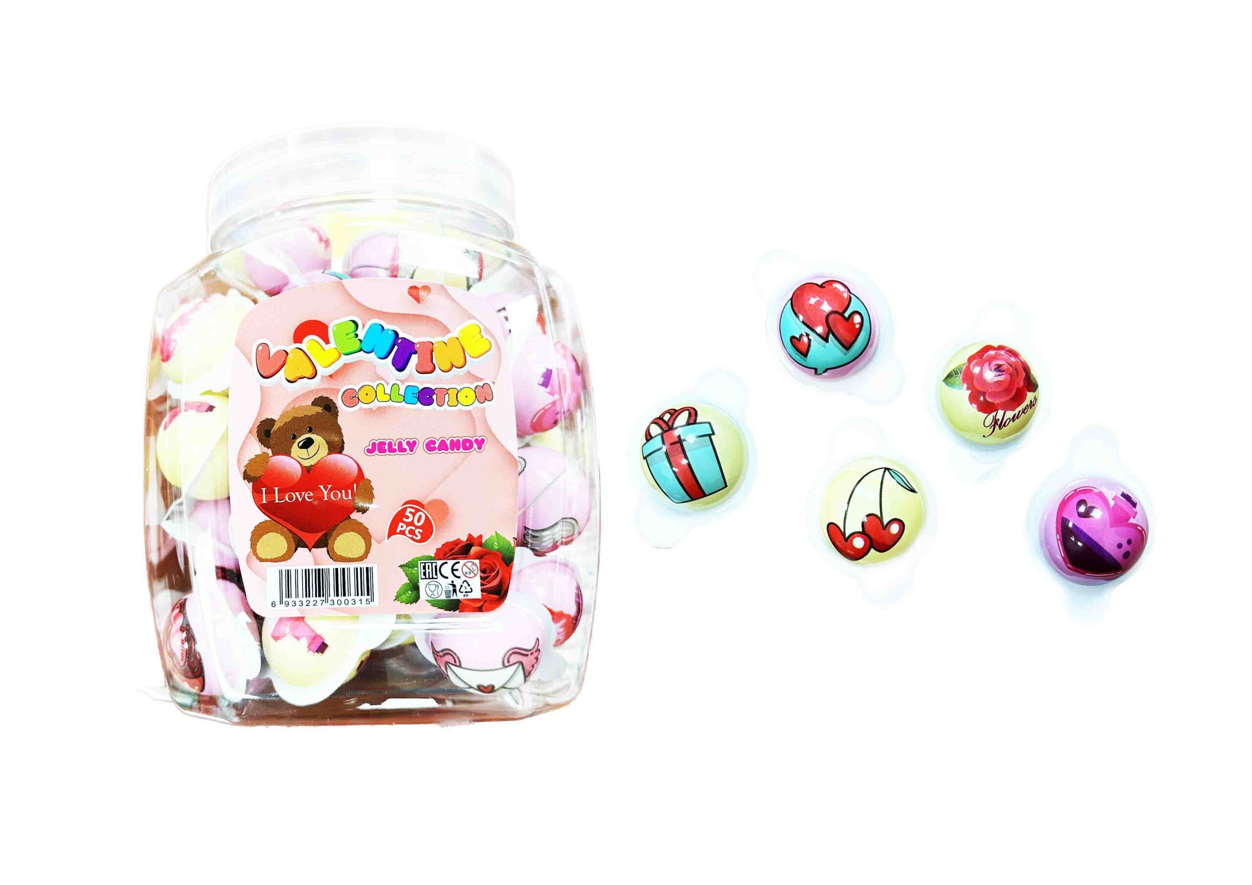 VALENTINE JELLY CANDY 10g 50ks