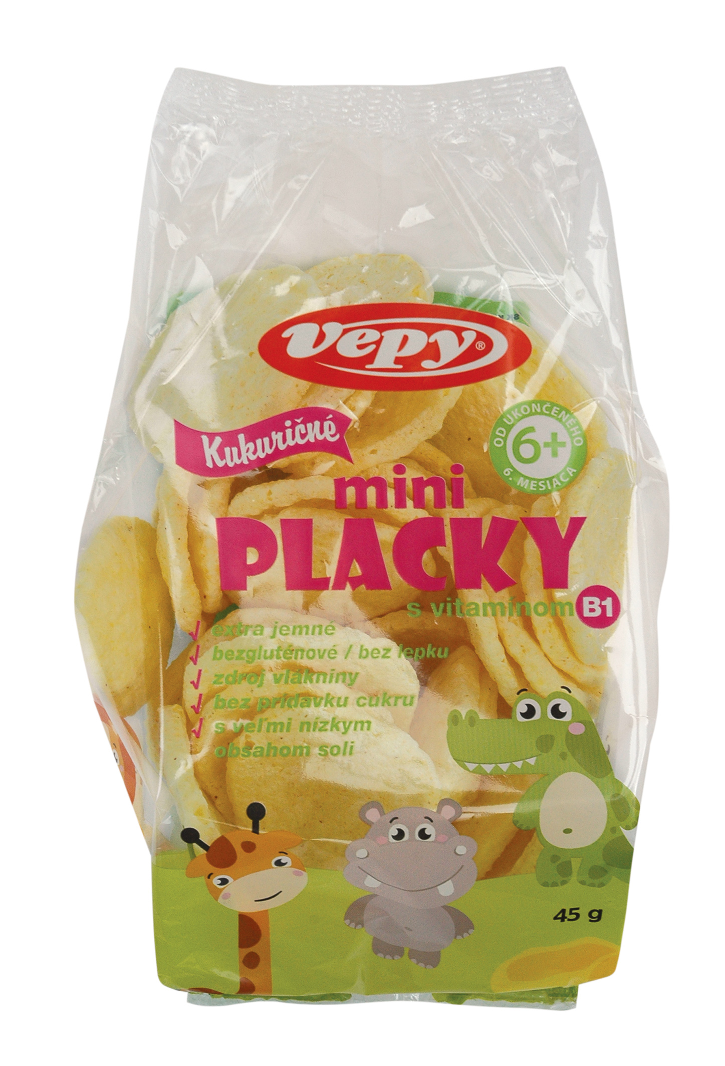 VEPY MINI placky kukuřičné s vitamínem B1 45g 18ks
