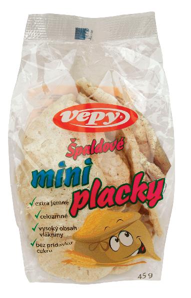 VEPY MINI placky špaldové 45g 18ks