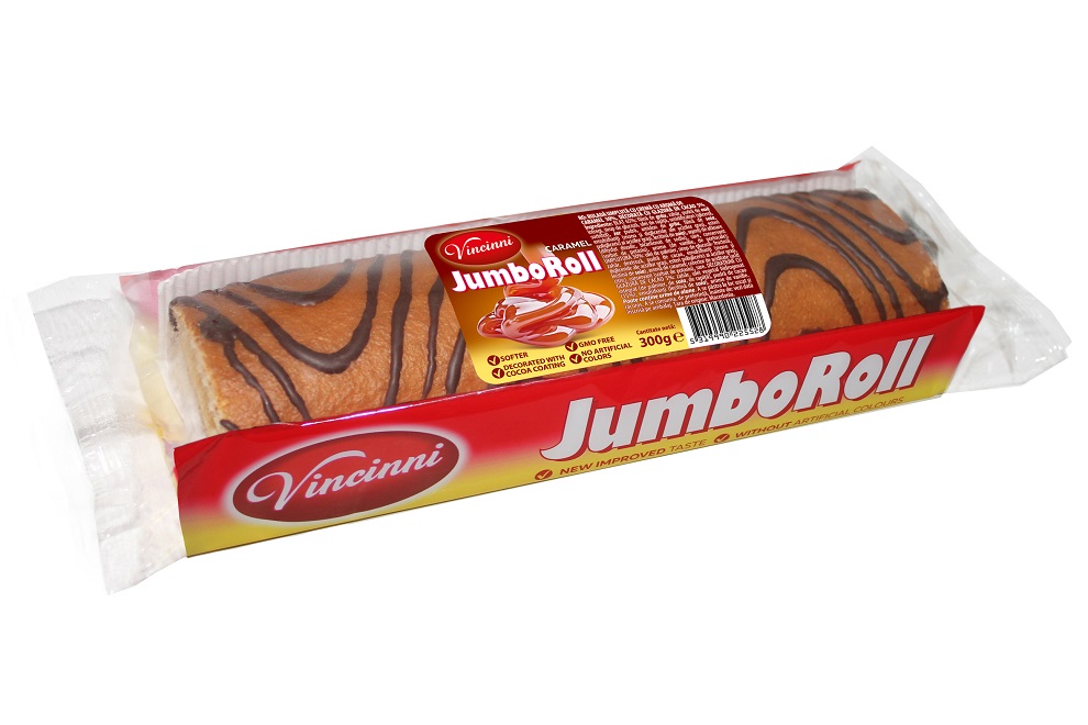Vincinni Jumbo roll Caramel 300g 10ks