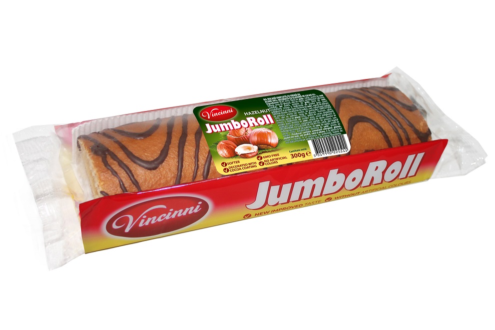Vincinni Jumbo roll Hazelnut 300g 10ks