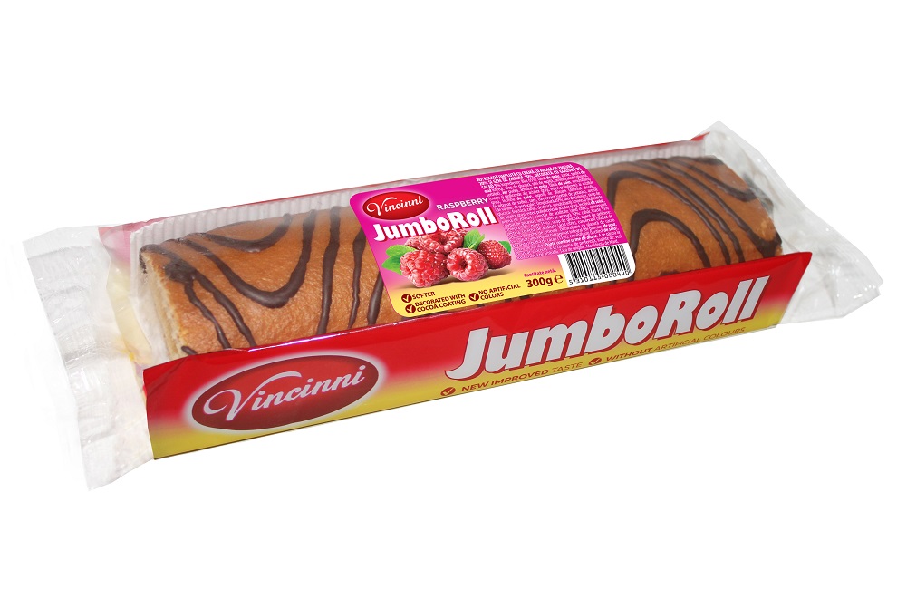 Vincinni Jumbo roll Raspberry 300g 10ks