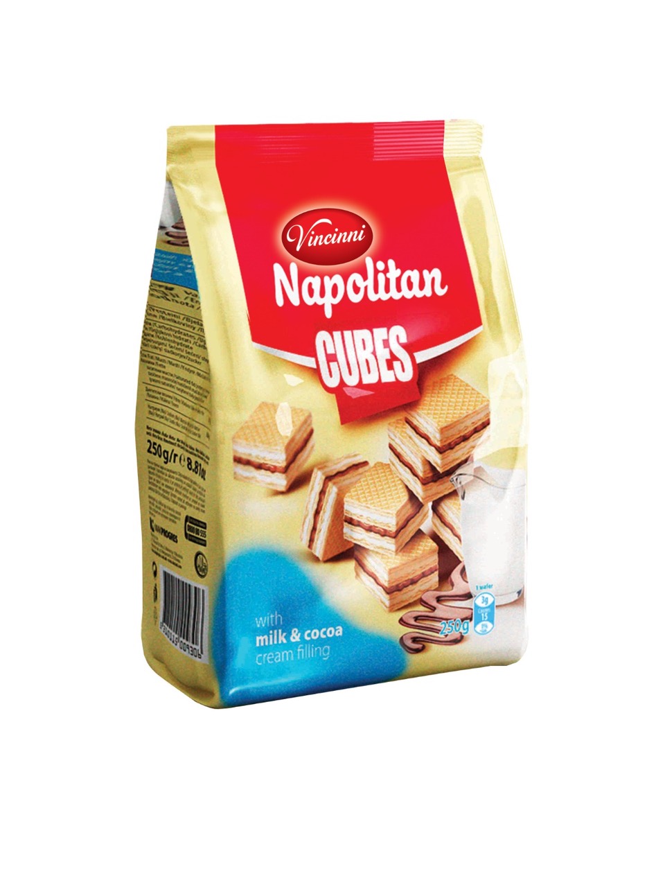 Vincinni NAPOLITAN Cubes Cocoa/ Milk 250g 12ks