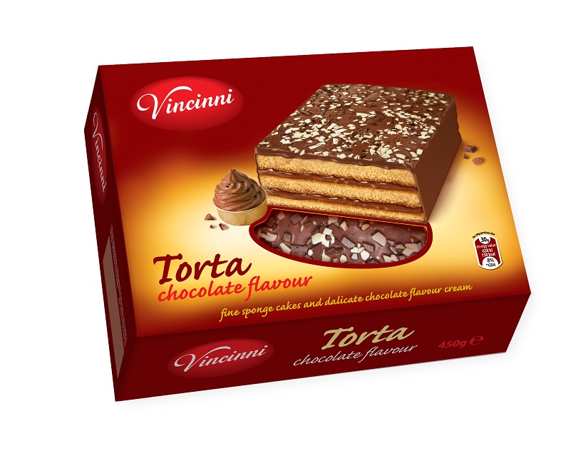 Vincinni TORTA Chocolate Flavour 400g 9ks