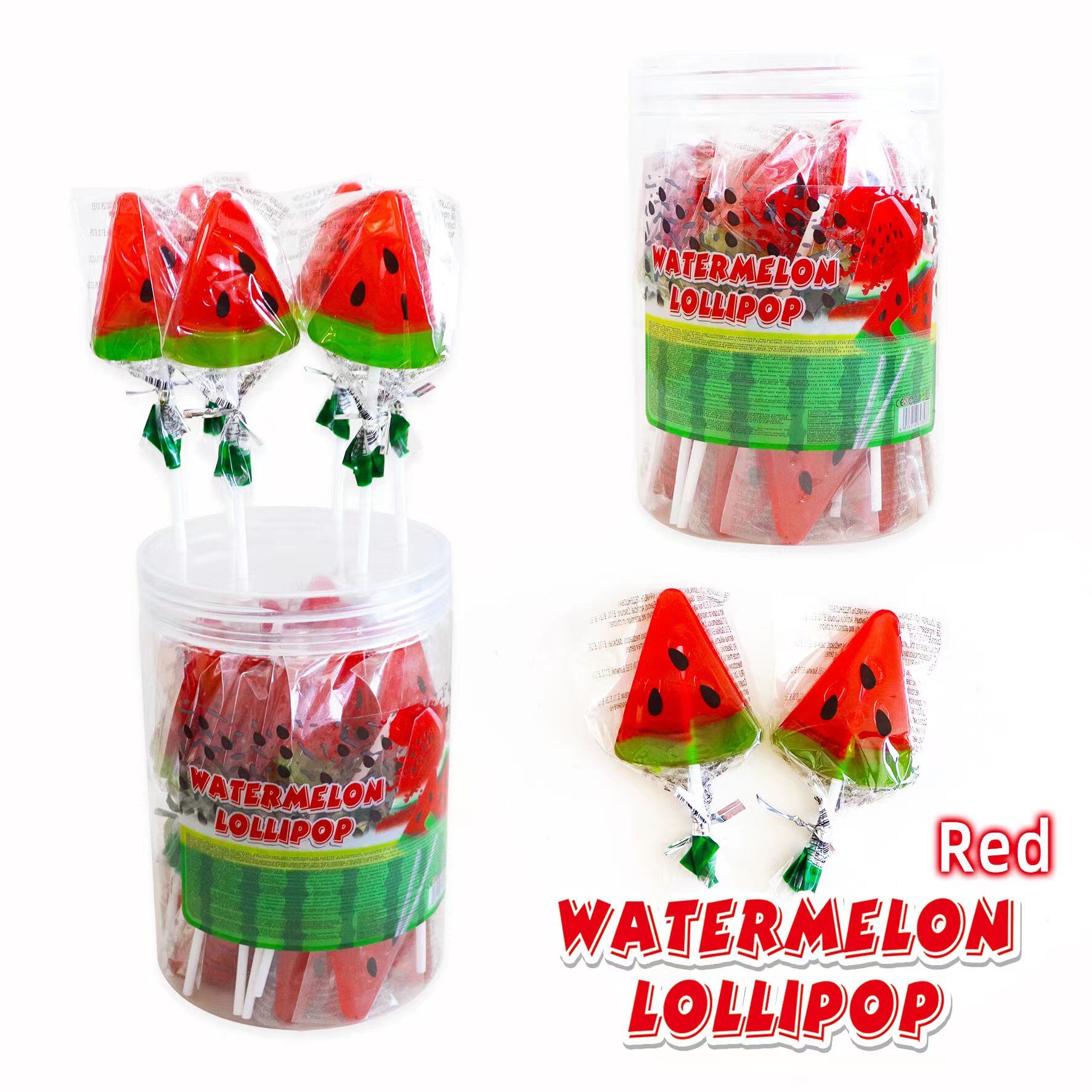 WATERMELOUN RED LOLLIPOPS 15g 30ks